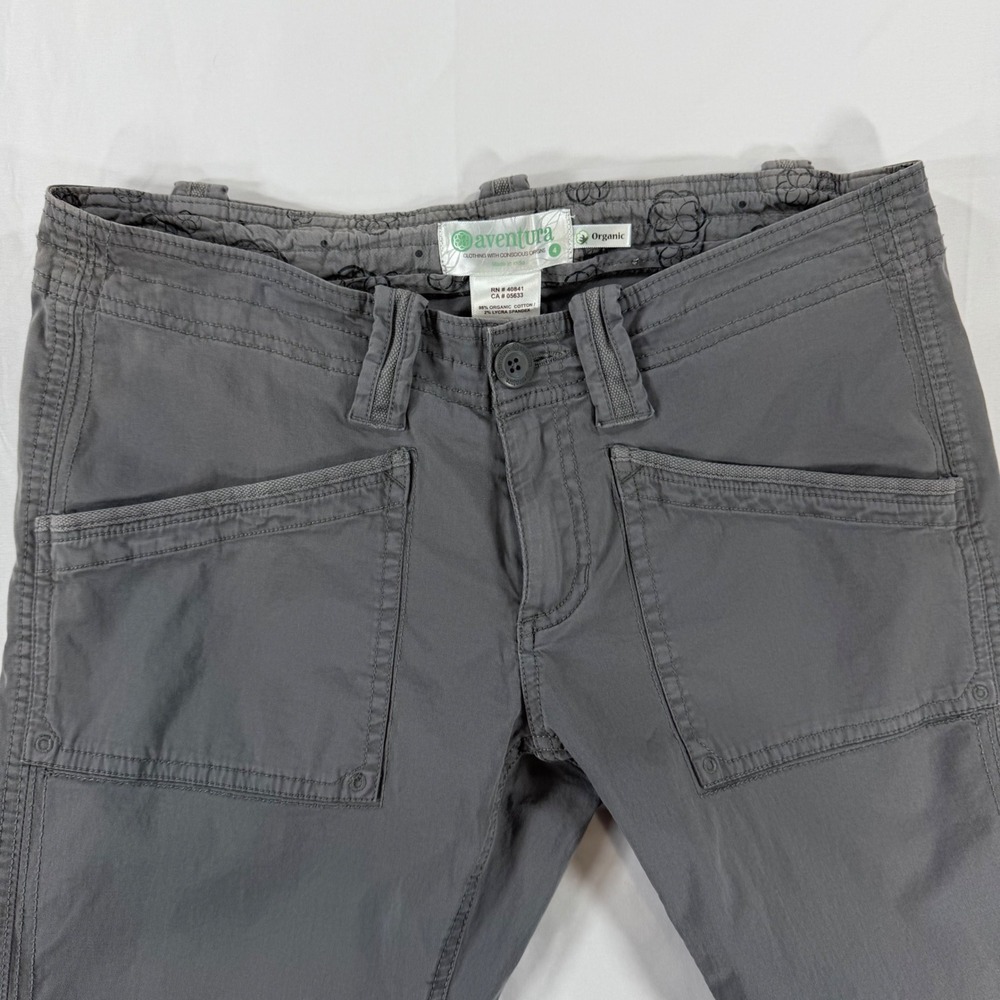 Aventura Womens Organic Cotton Utility Pants Gray Stretch Ankle Size 4 RN40841 - Picture 5 of 11